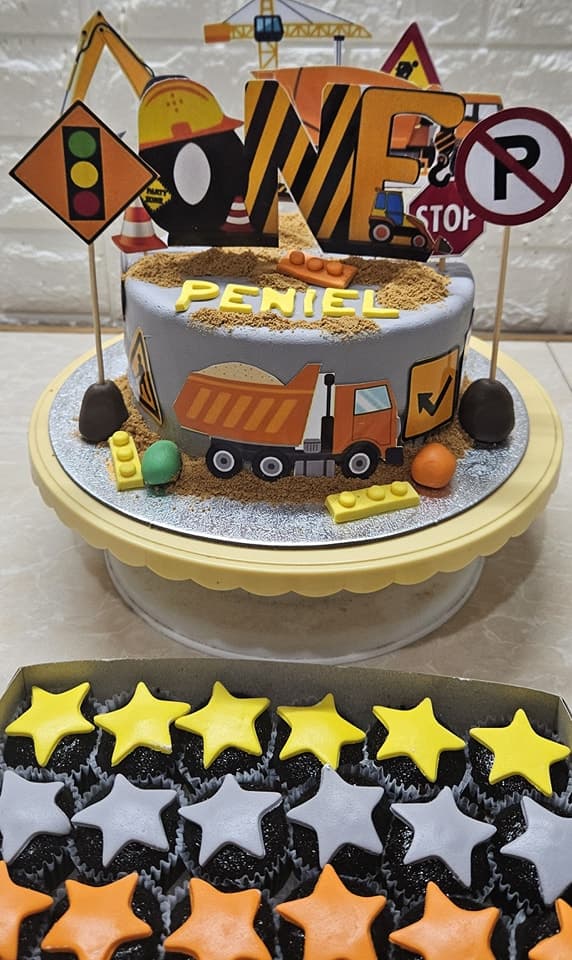 Construction Themed Birthday Cake